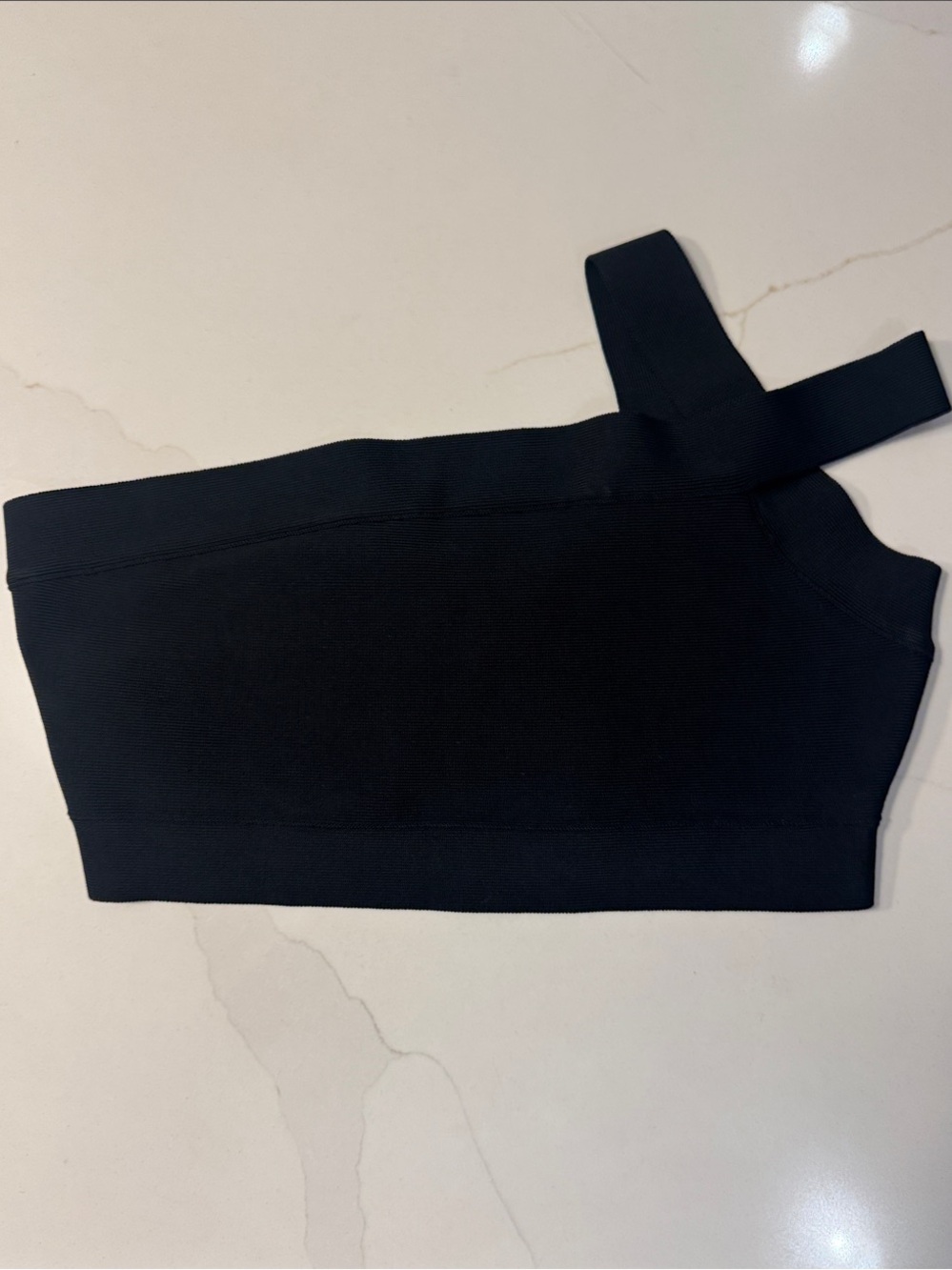 BCBG MaxAzria One Shoulder Crop Top